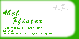 abel pfister business card